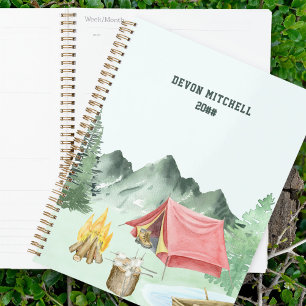 Personalised Watercolor Lakeside Camping Planner