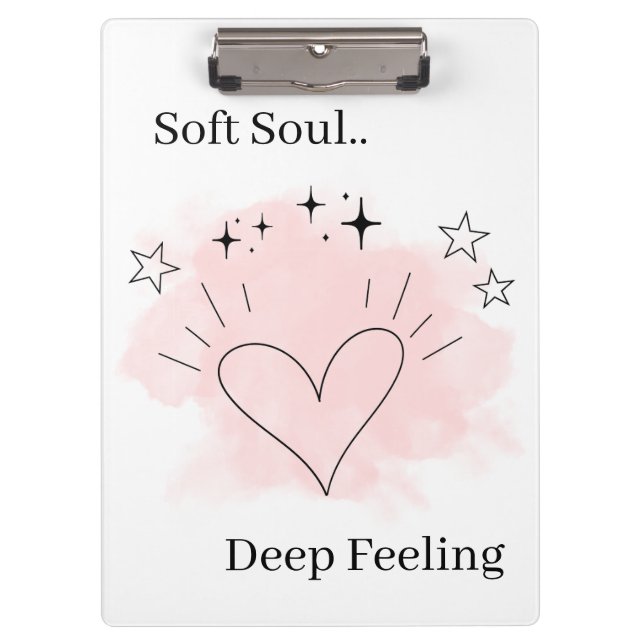 Personalised Watercolor Line Art Clipboard (Front)