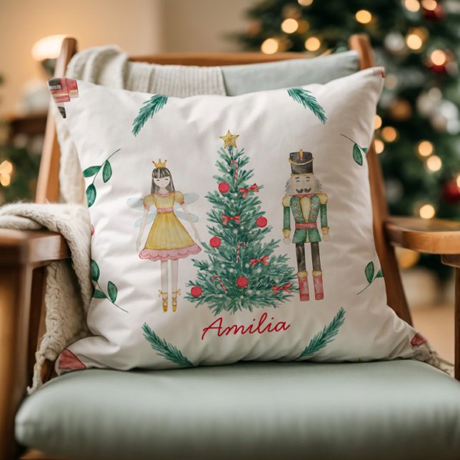 Personalised Watercolor Nutcracker Pillow (Creator Uploaded)
