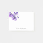 Personalised Watercolor Orchid Post-it Note Pad