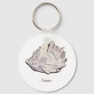 Personalised Watercolor Oyster Key Ring