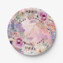 Personalised Watercolor Paper Plates
