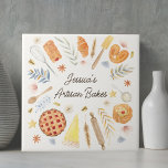 Personalised Watercolor Pastry Baking Bakery Tile<br><div class="desc">Decorate your bakehouse kitchen with our Personalised Watercolor Pastry Baking Bakery ceramic tile. Featuring an elegant watercolor illustration pastries and baking utensils. Customise it with your name for the unique touch. Suitable as gift for bakers and pastry chefs.</div>