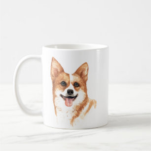 Personalised Watercolor Pembroke Welsh Corgi Coffee Mug