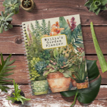 Personalised Watercolor Plants Garden Planner