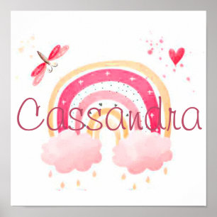 Personalised watercolor rainbow poster