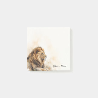 Personalised Watercolor Resting Lion Sticky Post-it Notes