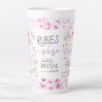 Personalised Watercolor Ruby Rose Bridal Shower
