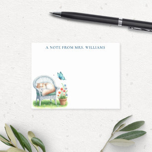 Personalised Watercolor Sleeping Persian Cat Post-it Notes