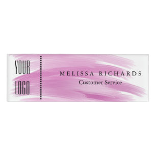 Personalised Watercolor Small Name Badge