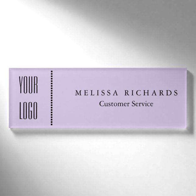Personalised Watercolor Small Name Badge (Front)