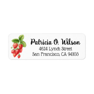 Personalised Watercolor Strawberry Plant