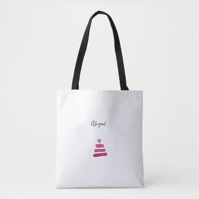 Personalised Watercolor Tote Bag (Front)