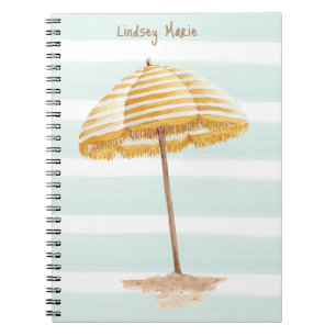 Personalised Watercolor Umbrella Notebook