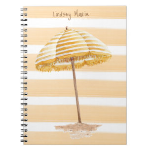 Personalised Watercolor Umbrella Notebook