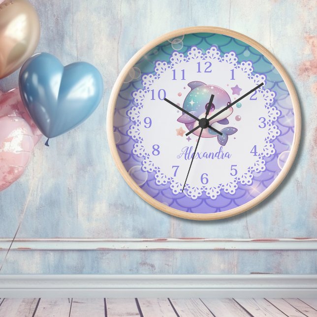 Personalised Watercolor Under the Sea  Clock (Creator Uploaded)
