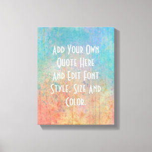 Personalised watercolor wall art quote