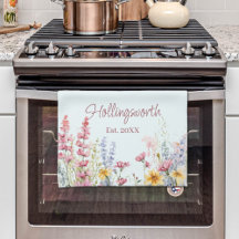 Personalised Watercolor Wildflower Field