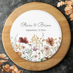 Personalised Watercolor Wildflower Pretty Floral Magnet