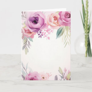 Personalised watercolor wishes card