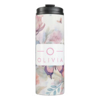 Personalised Watercolor with Name & Monogram