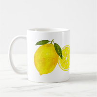 Personalised Watercolor Yellow Lemon