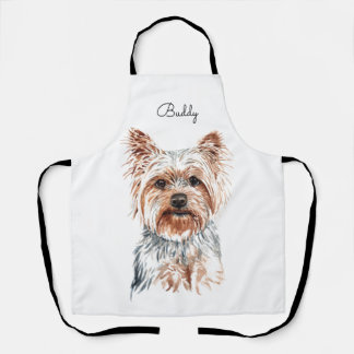 Personalised Watercolor Yorkie Apron