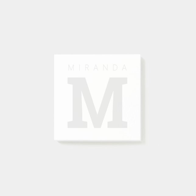Personalised watermark monogram Post-it® notes (Front)