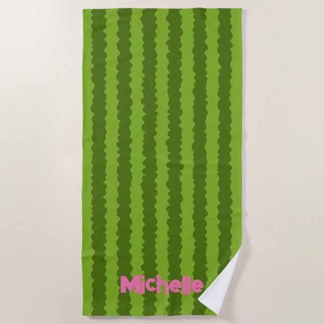 Personalised Watermelon Beach Towel (Front)