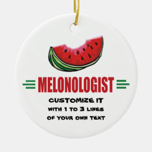 Personalised Watermelon Ceramic Tree Decoration