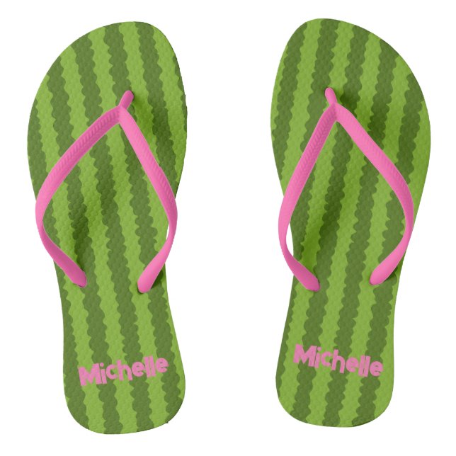 Personalised Watermelon Flip Flops (Footbed)