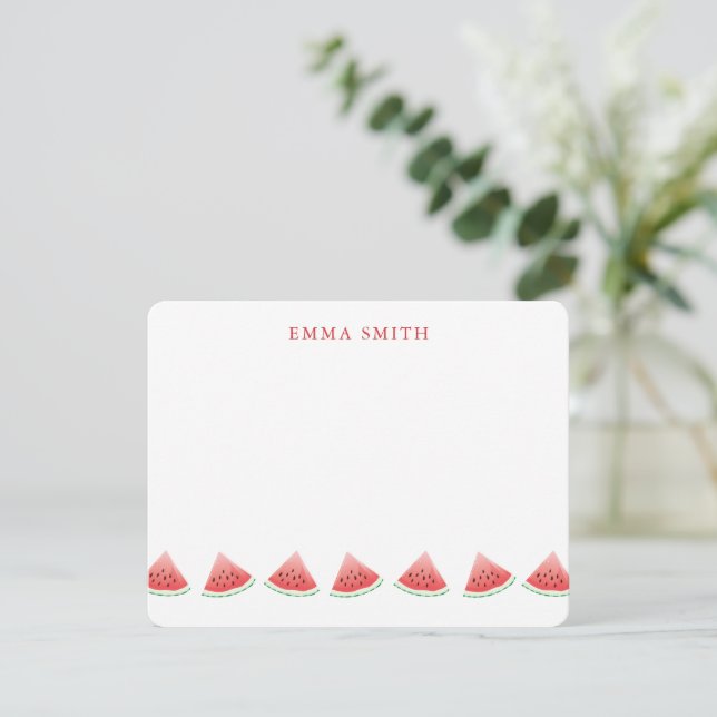 Personalised Watermelon Note Card (Standing Front)