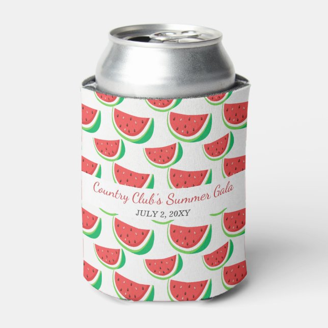Personalised Watermelon Pattern Summer Party Can Cooler (Can Front)