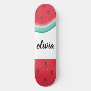 Personalised watermelon skateboard