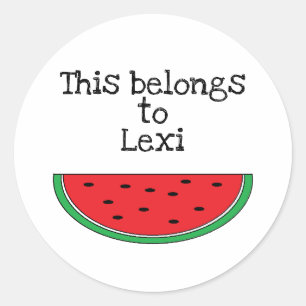 Personalised "Watermelon" Stickers
