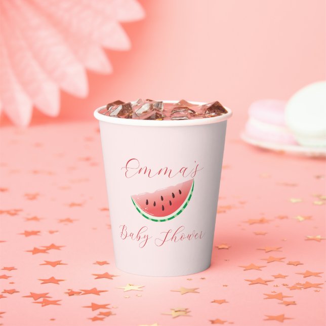 Personalised Watermelon Themed Paper Cups (Insitu)
