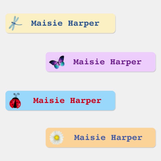 Personalised waterproof kids name labels (Group)