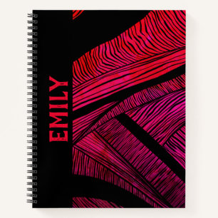 Personalised Wave Merge Spiral Notebook