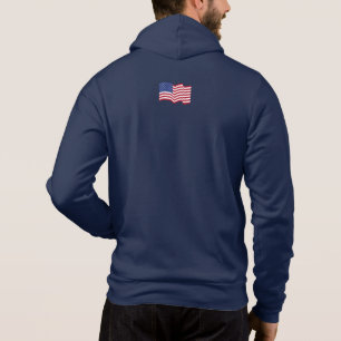 Personalised Waving American Flag Jacket Hoodie