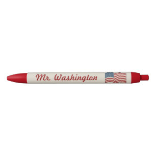 Personalised Waving American Flag Pen