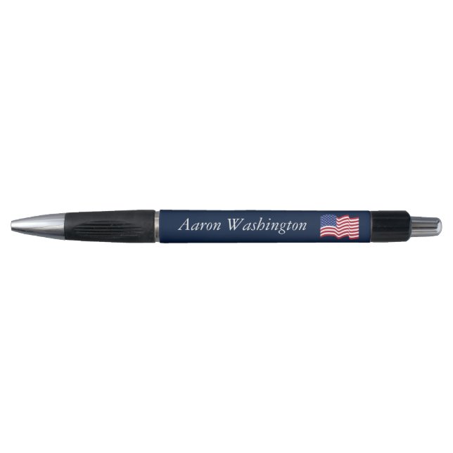 Personalised Waving American Flag Pens Gift (Front)