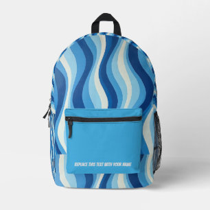 Personalised Wavy Stripe Backpack