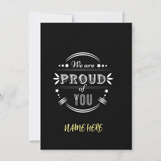 Personalised We are Proud of You  Card (Front)