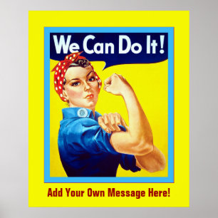 Personalised ~ We Can Do It! ~ Vintage Poster