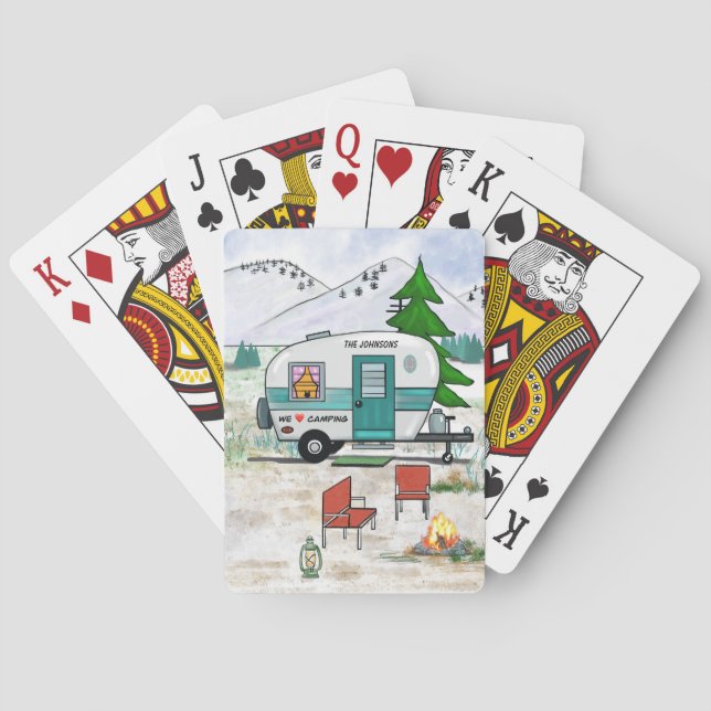 Personalised “We Love Camping”Playing Cards (Back)