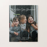 Personalised We Love You Grandma Photo Script Jigsaw Puzzle<br><div class="desc">Give Grandma a gift she’ll treasure with this custom puzzle. Personalise it with a picture of her beloved grandchildren and add a “We Love You, Grandma” message in a fun script. It’s a meaningful way to show her how much she means to the family. This puzzle will turn special memories...</div>