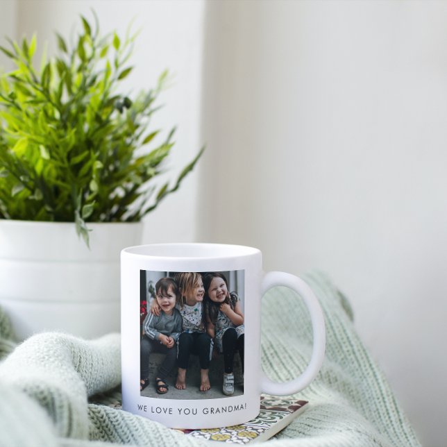 Personalised We Love You Grandma Photo Simple Coffee Mug (Creator Uploaded)