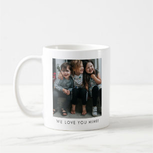 Personalised We Love You MIMI Grandma Photo Simple Coffee Mug