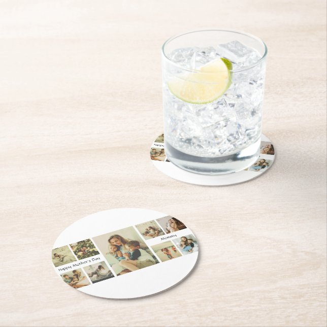 Personalised We Love You Mummy Paper Coaster (Insitu)