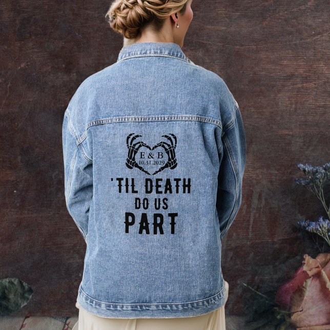 Personalised Weddding Til Death Do Us Part Bride Denim Jacket (Personalized Weddding Til Death Do Us Part Bride Denim Jacket
)